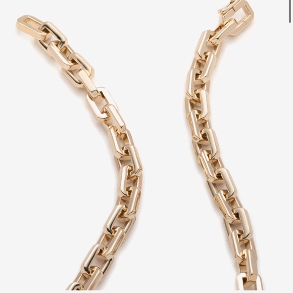 Eddie Borgo 12 Karat Gold Plated Supra Chain Link Necklace - Picture 3 of 3